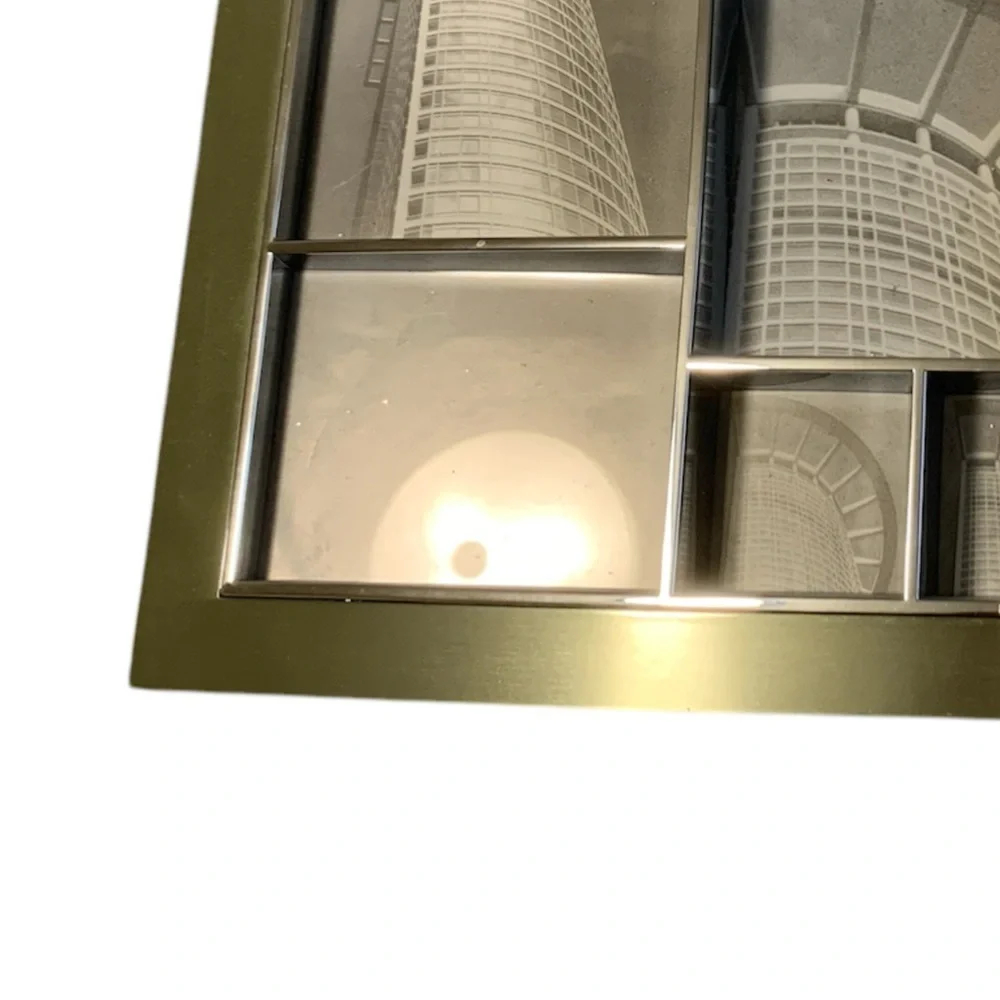 Inhabit Contours Multi Photo Collage Frame Brushed Brass Gold Curved Skyscraper